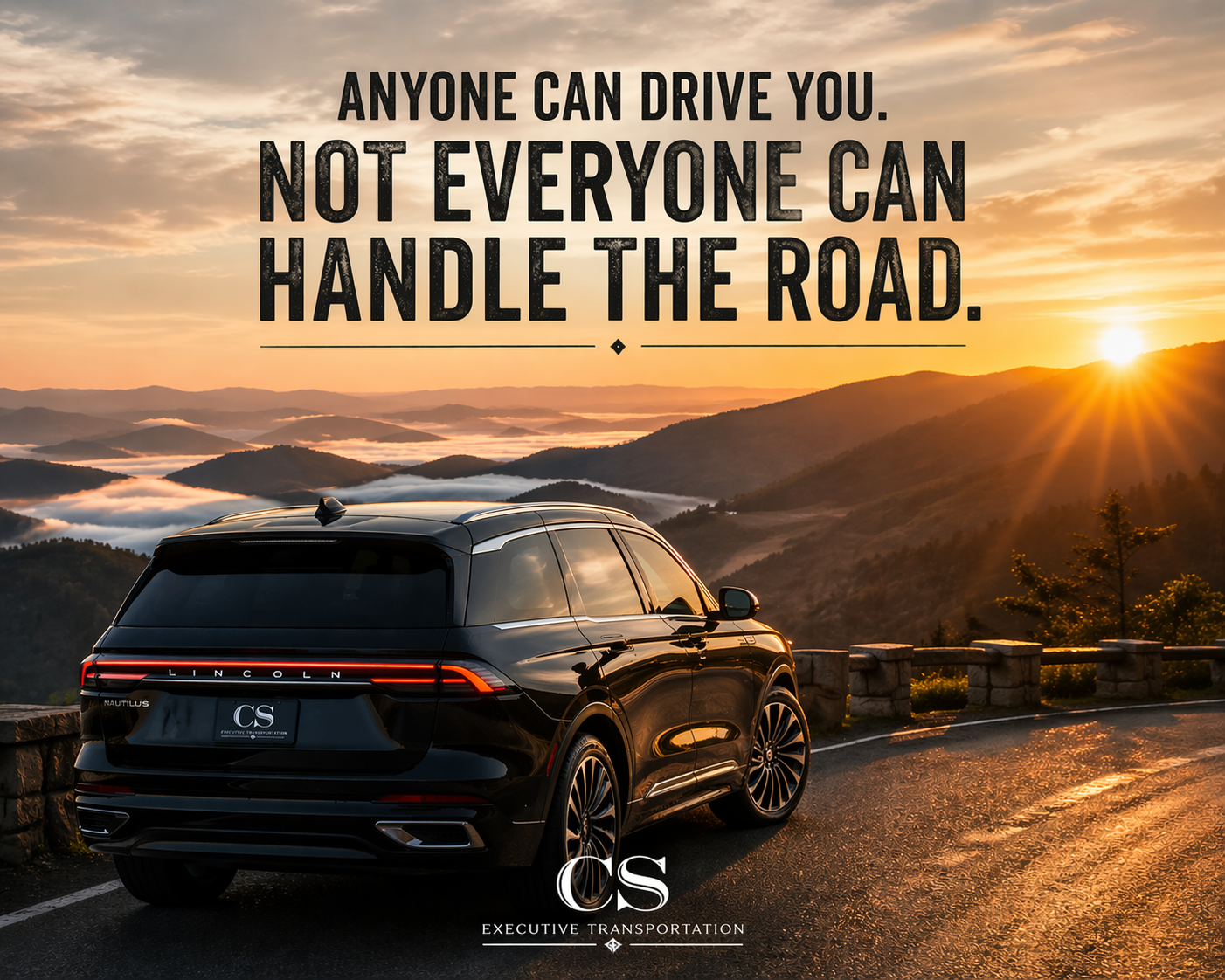 Lincoln Nautilus rear view on Smoky Mountain overlook