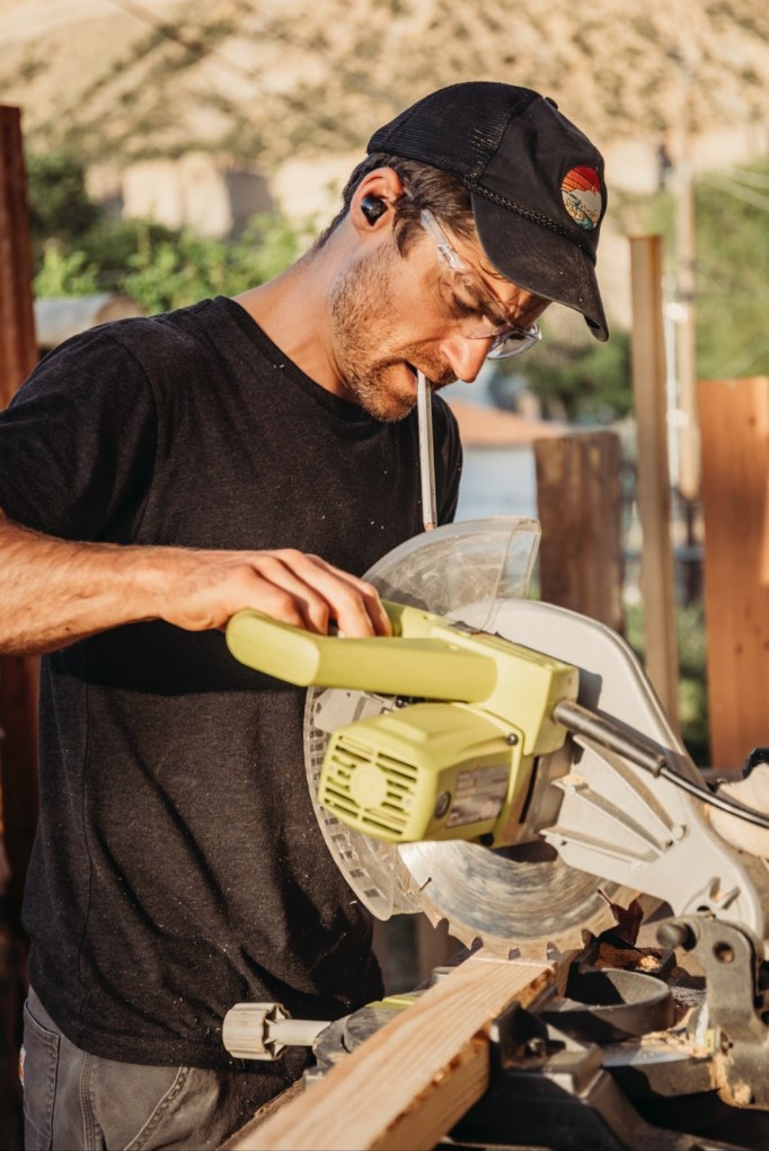 Oran Stainbrook working hands-on during renovation of The Old Company Store