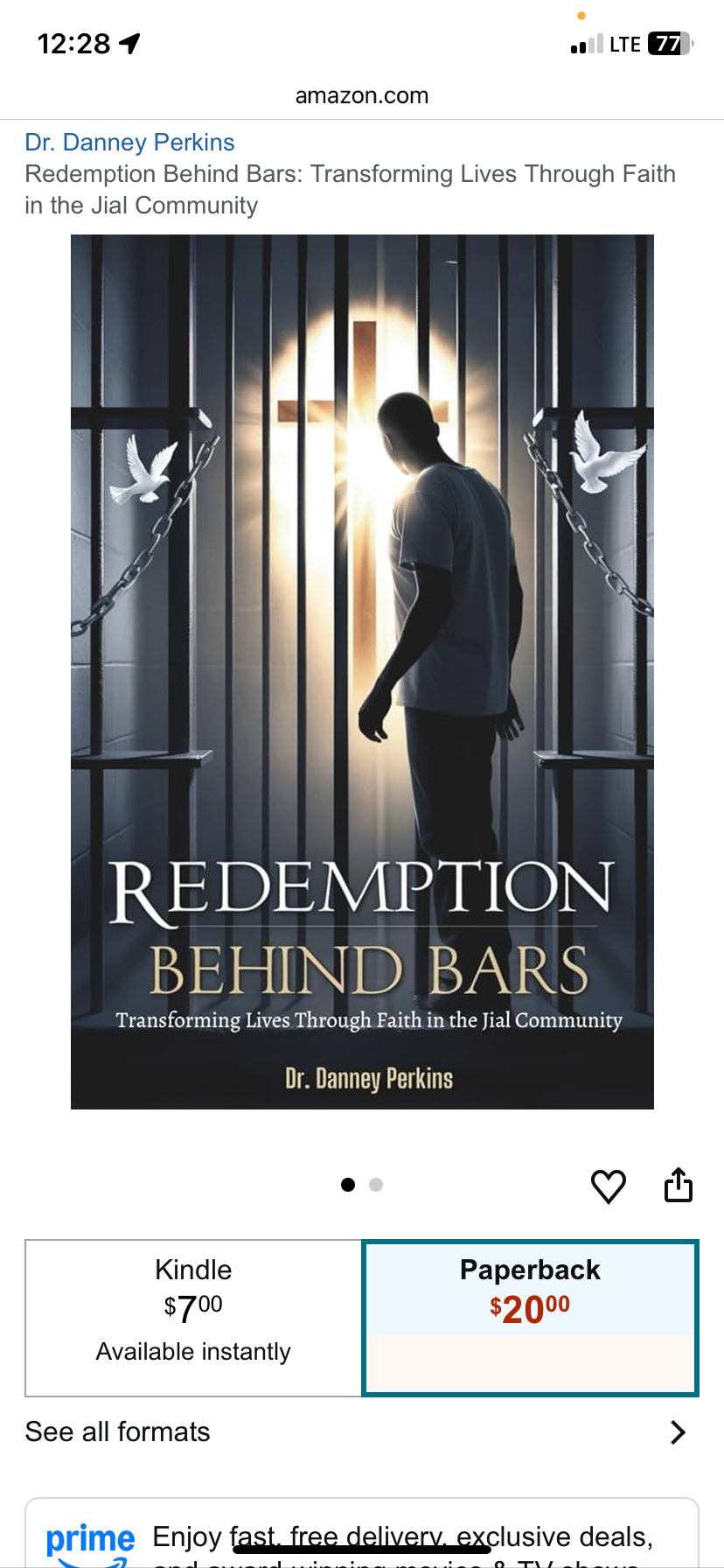 Redemption Behind Bars book cover