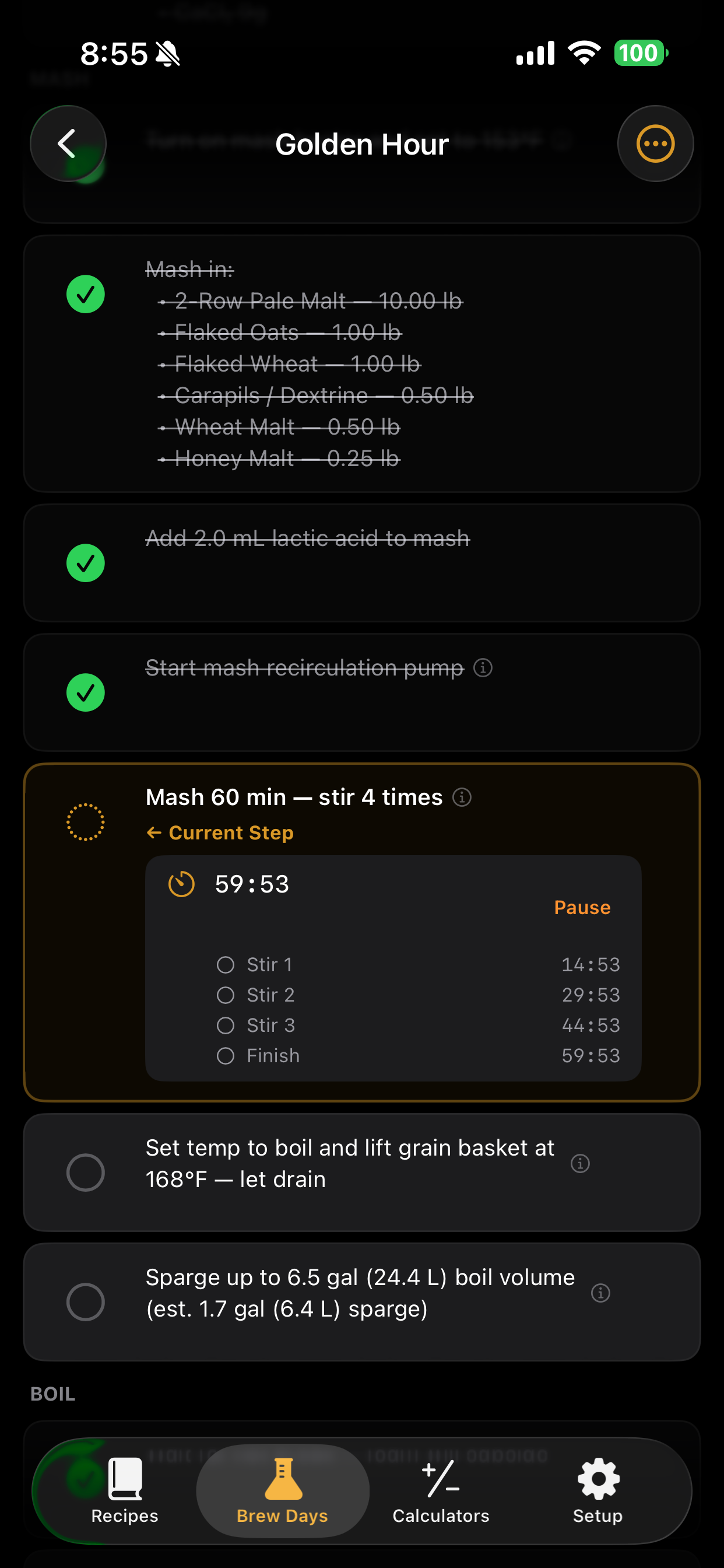 Cascading Mash Timer