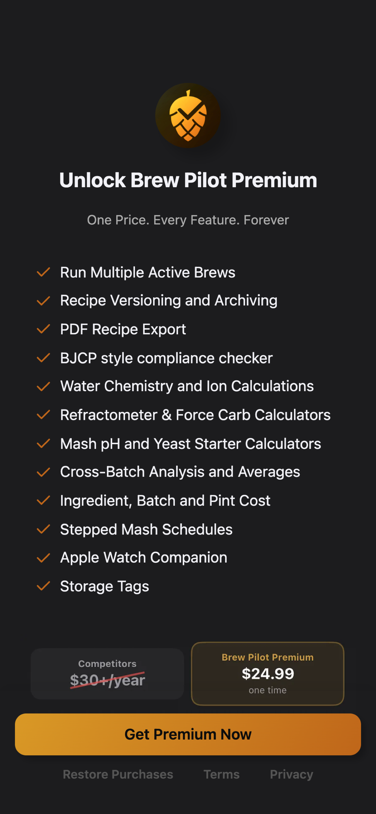 Brew Pilot Premium Paywall