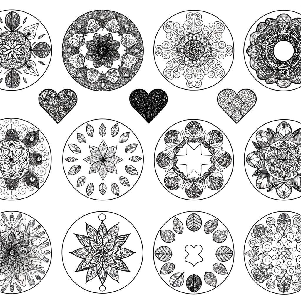 Coloriage Méditation Anti-Stress Mandalas gratuit à imprimer