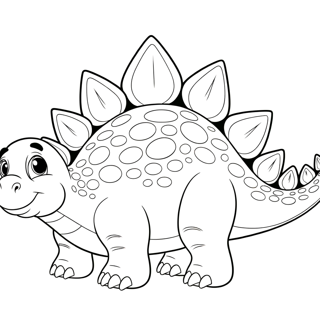 Coloriage Coloriage Stégosaure gratuit à imprimer