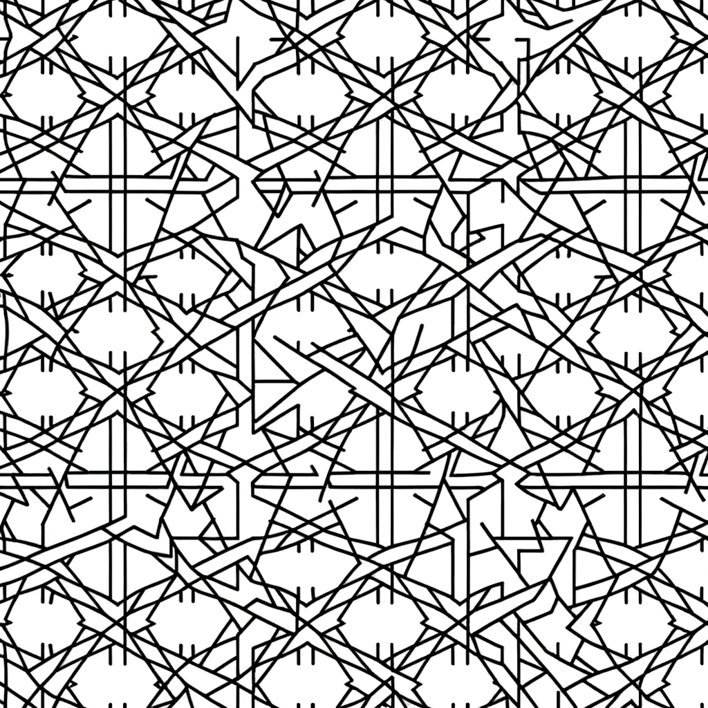 Coloriage Motif Arabesque Géométrique gratuit à imprimer