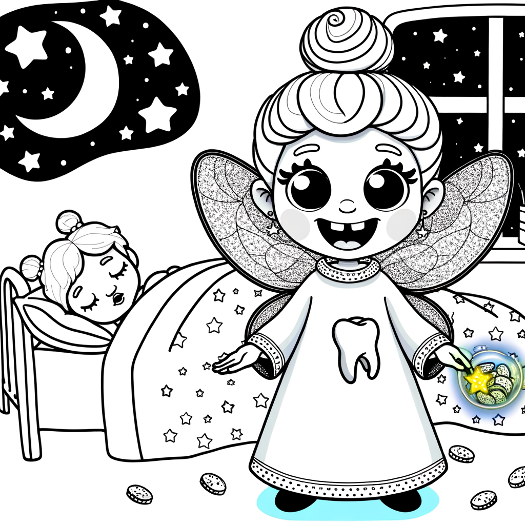 Coloriage Coloriage Fée des Dents gratuit à imprimer