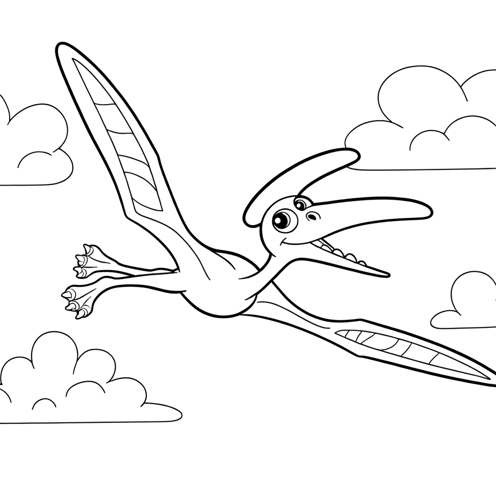 Coloriage Coloriage Ptéranodon gratuit à imprimer