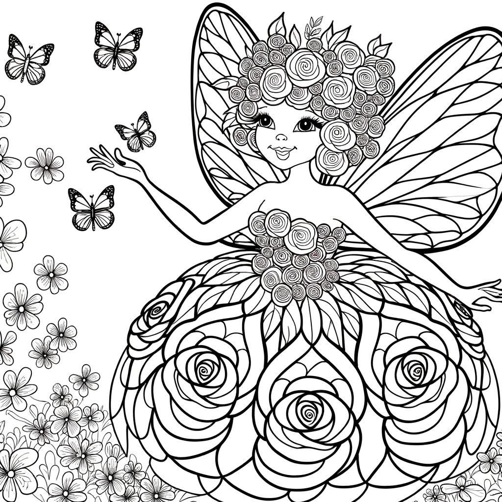 Coloriage Coloriage Fée Nature gratuit à imprimer