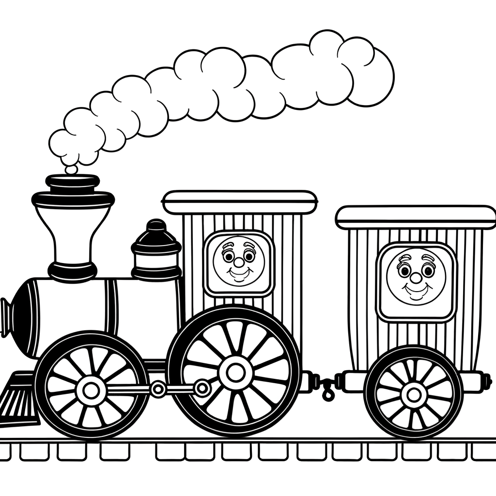 Coloriage Coloriage Train gratuit à imprimer