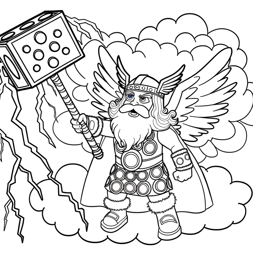 Coloriage Coloriage Héros du Tonnerre gratuit à imprimer