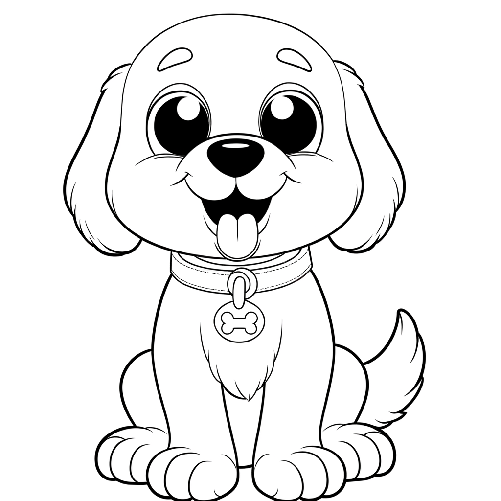 Coloriage Coloriage Chien Labrador gratuit à imprimer