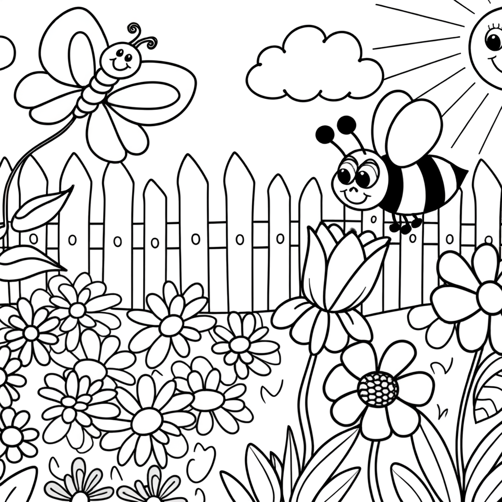 Coloriage Coloriage Fleurs de Printemps gratuit à imprimer