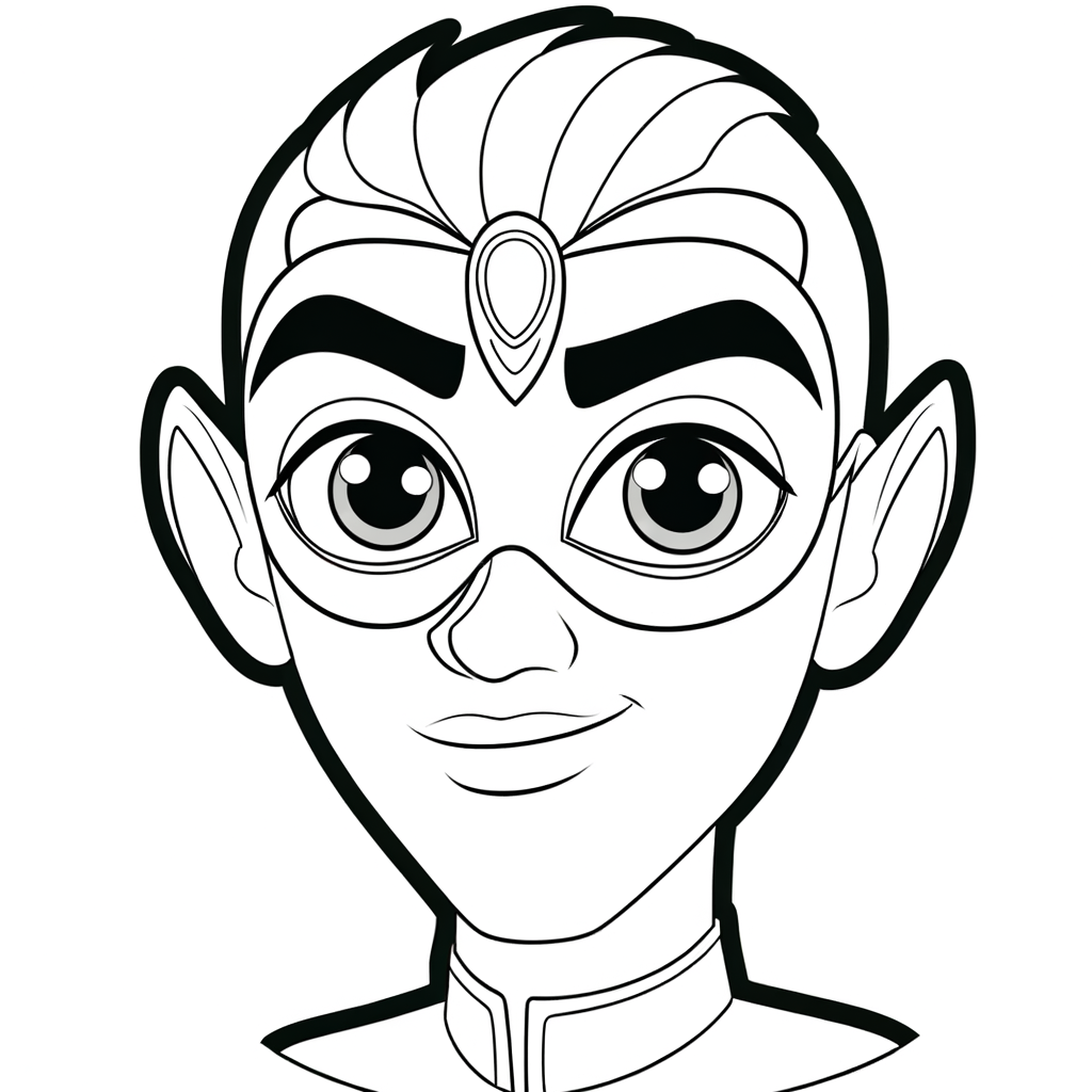 Coloriage Coloriage Héros au Masque gratuit à imprimer