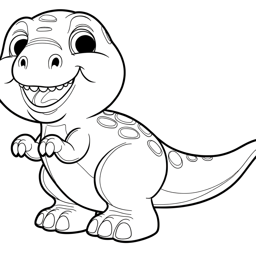 Coloriage Coloriage T-Rex Rugissant gratuit à imprimer