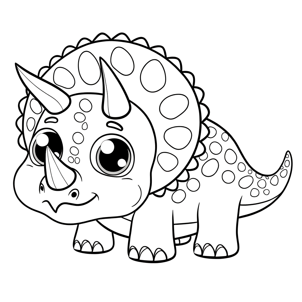 Coloriage Coloriage Triceratops gratuit à imprimer