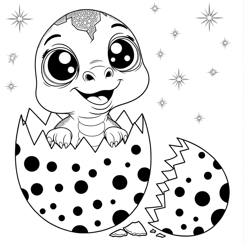 Coloriage Coloriage Bébé Dinosaure gratuit à imprimer