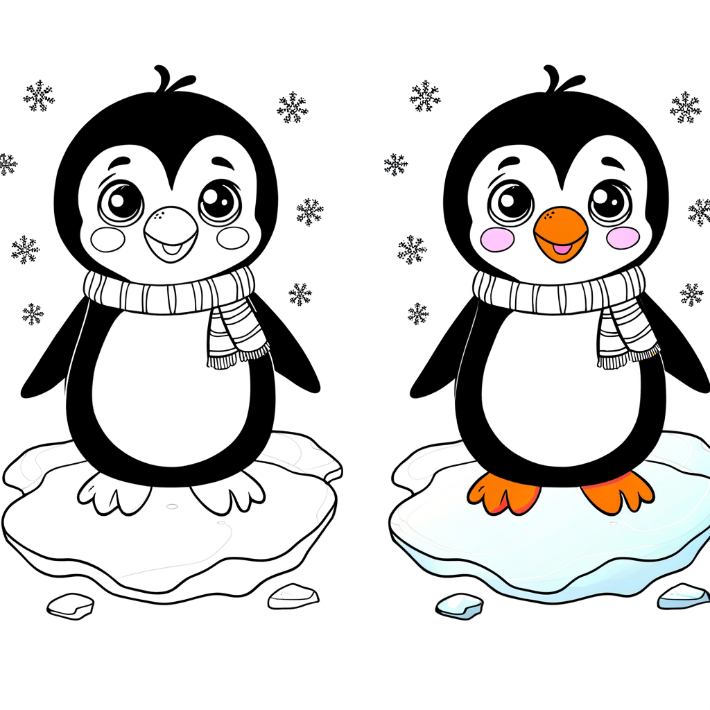 Coloriage Coloriage Pingouin gratuit à imprimer