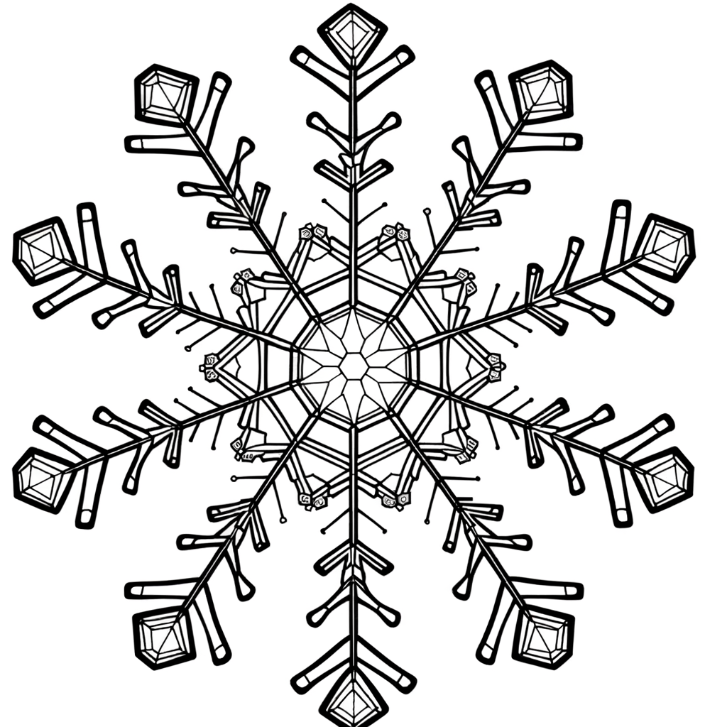 Coloriage Coloriage Hiver Flocons gratuit à imprimer