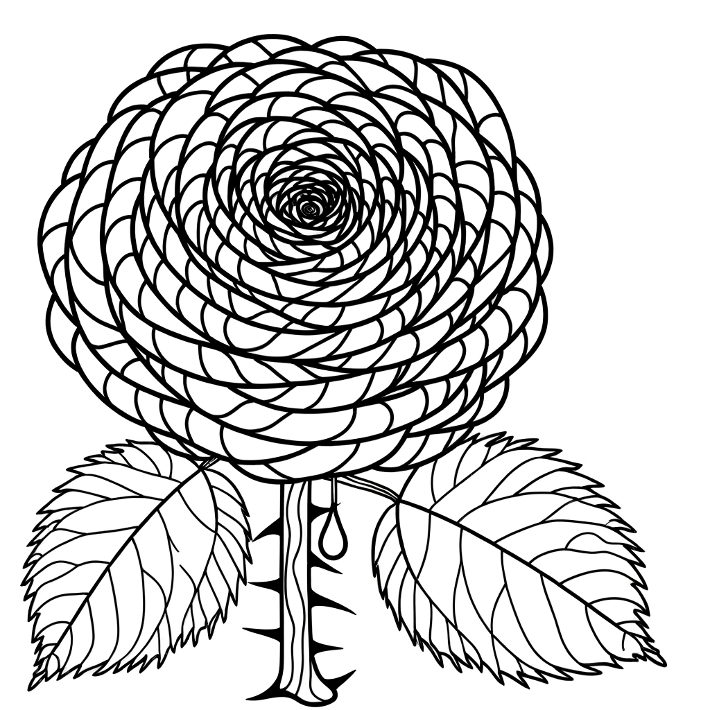 Coloriage Rose