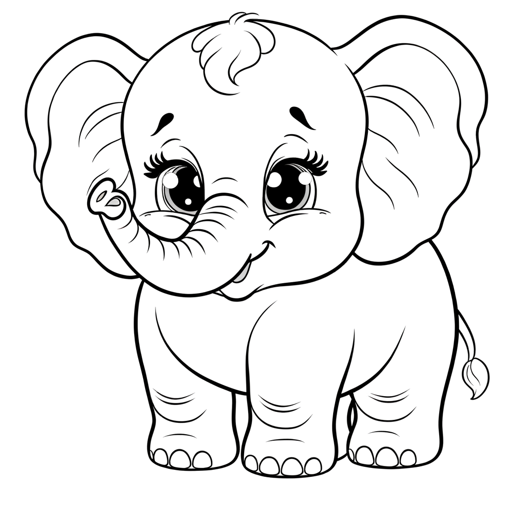 Coloriage Coloriage Éléphant gratuit à imprimer