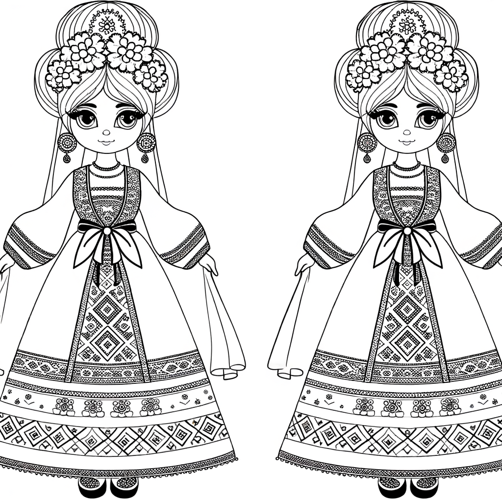 Coloriage Coloriage Princesse Orientale gratuit à imprimer