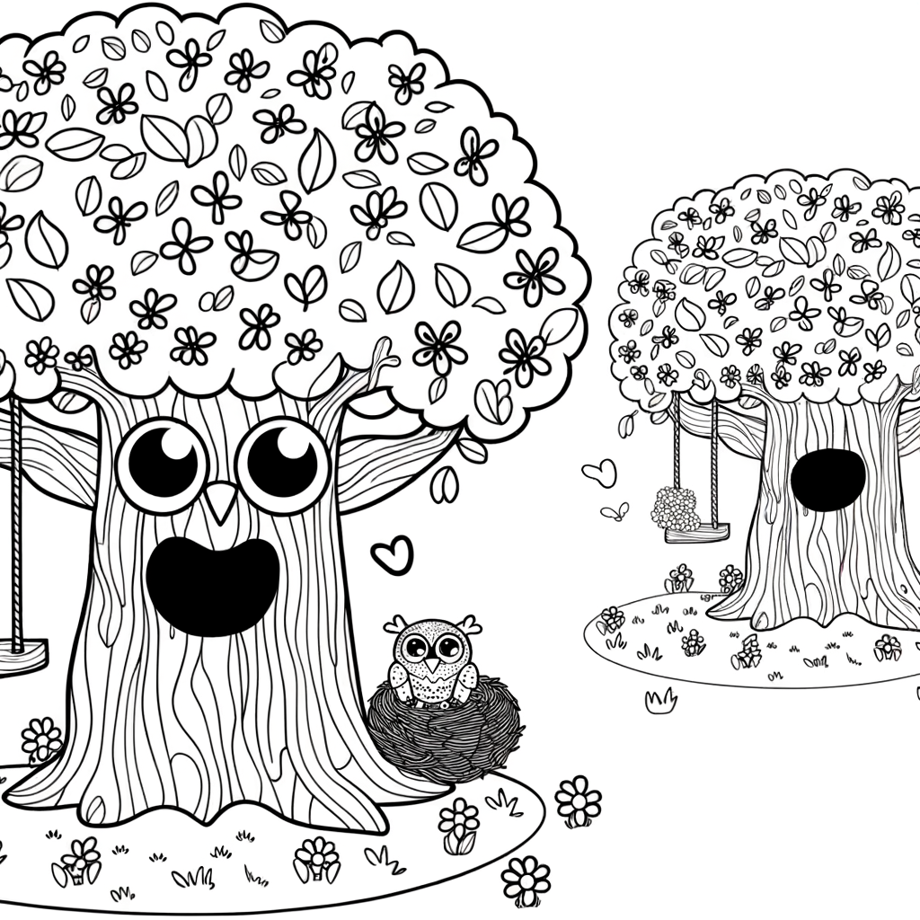 Coloriage Coloriage Arbre gratuit à imprimer