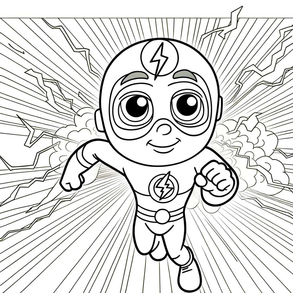 Coloriage Coloriage Héros de la Foudre gratuit à imprimer