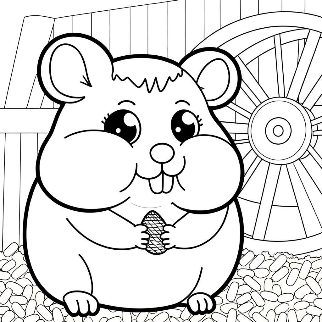 Coloriage Coloriage Hamster Dodu gratuit à imprimer