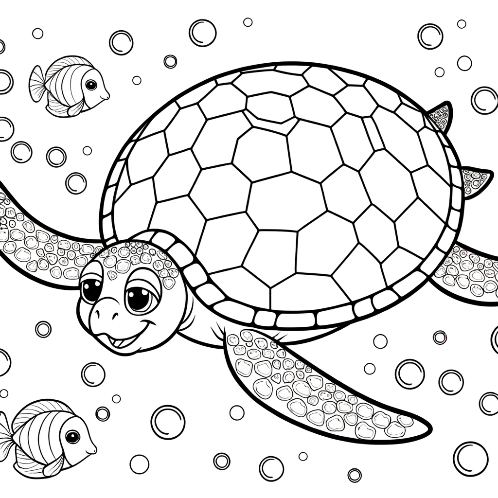 Coloriage Coloriage Tortue gratuit à imprimer
