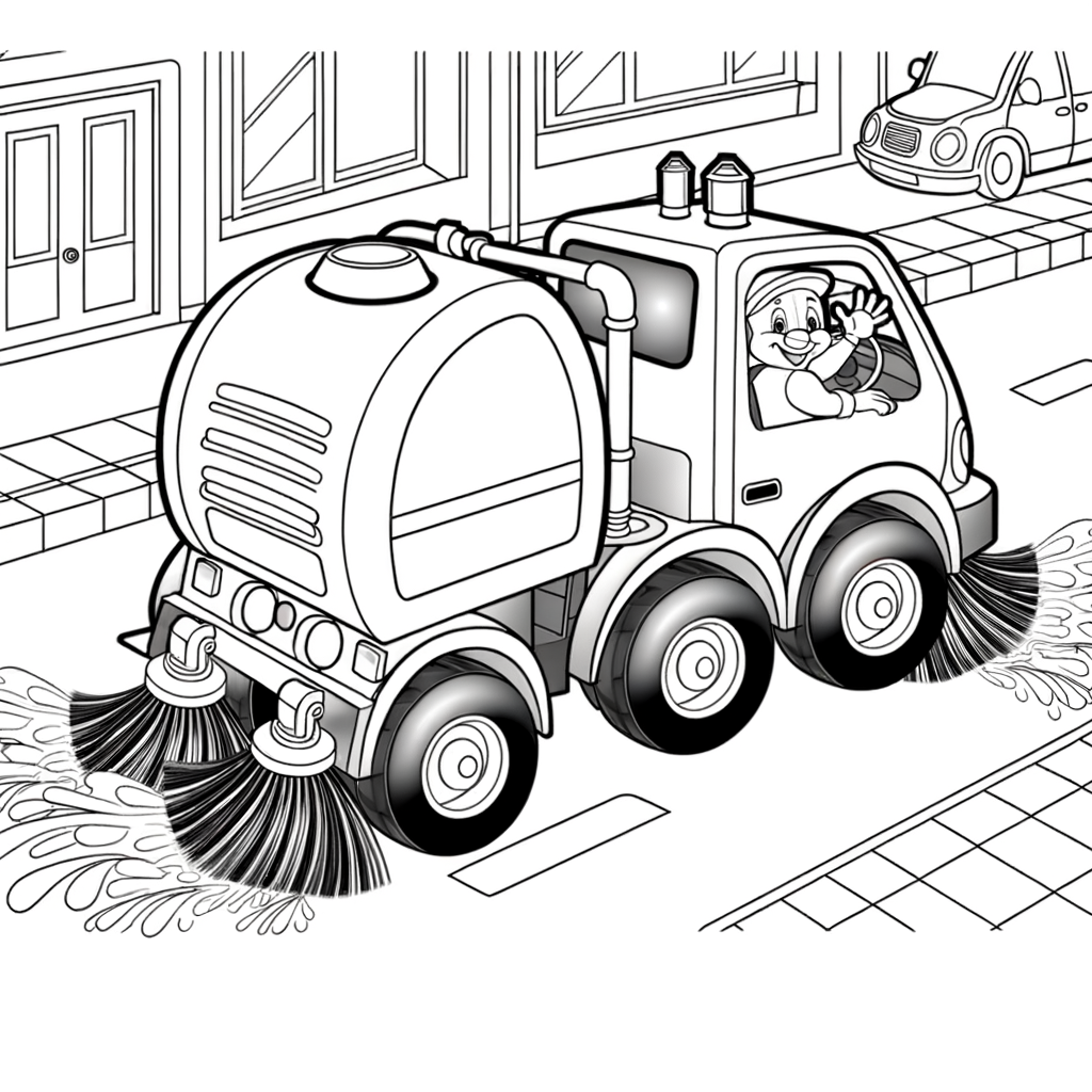 Coloriage Coloriage Balayeuse gratuit à imprimer