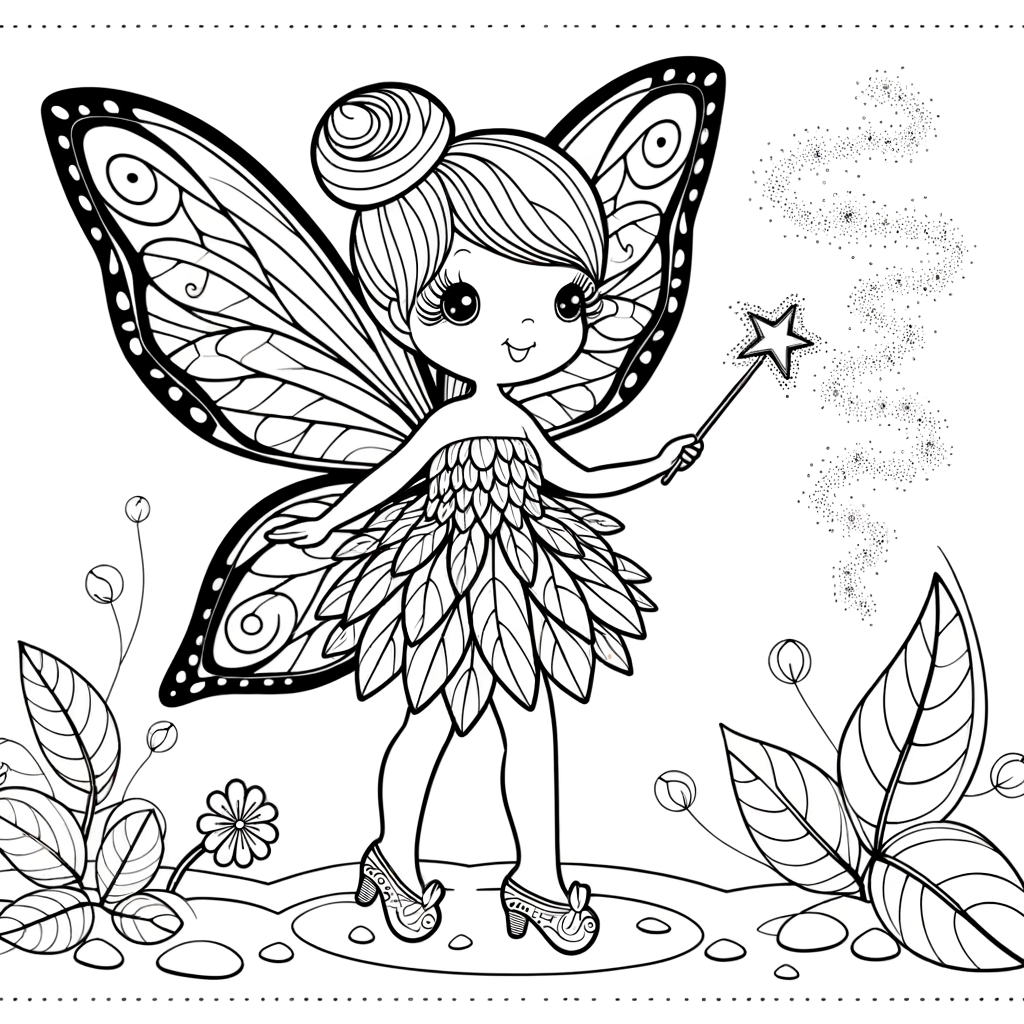 Coloriage Coloriage Fee Clochette gratuit à imprimer