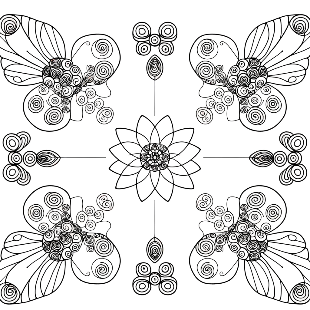Coloriage Mandala Papillon Zen gratuit à imprimer