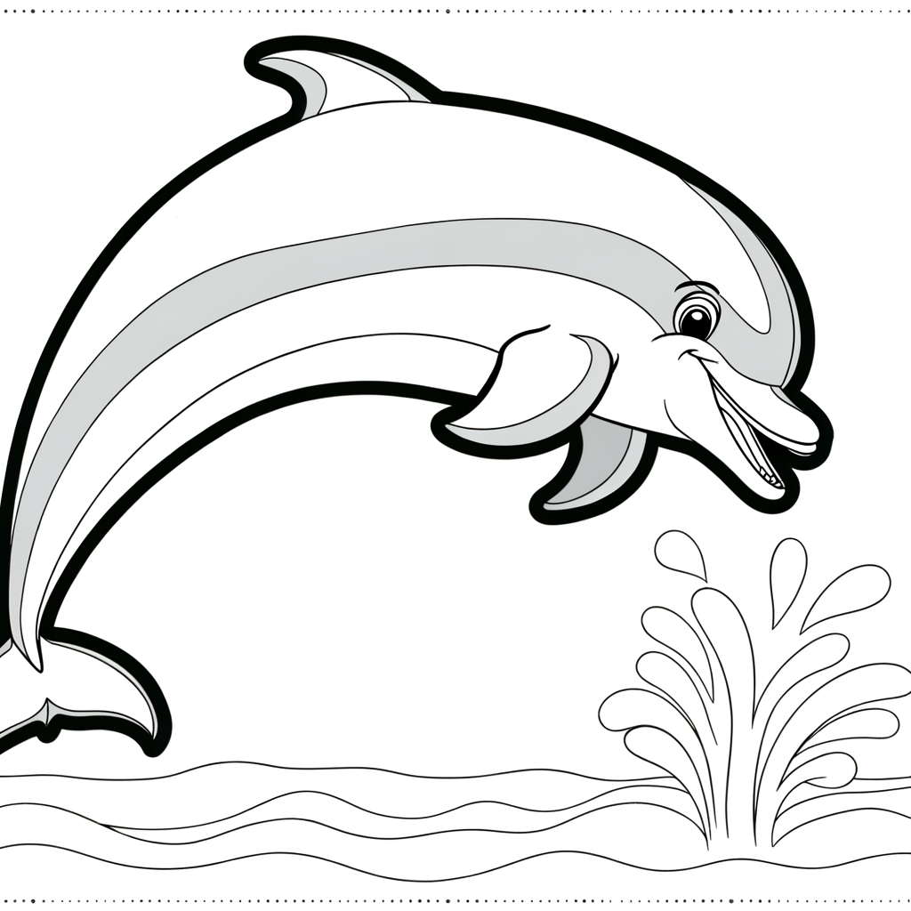 Coloriage Coloriage Dauphin gratuit à imprimer