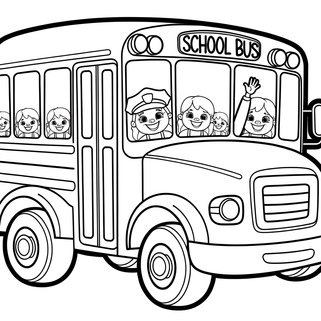 Coloriage Coloriage Autobus gratuit à imprimer