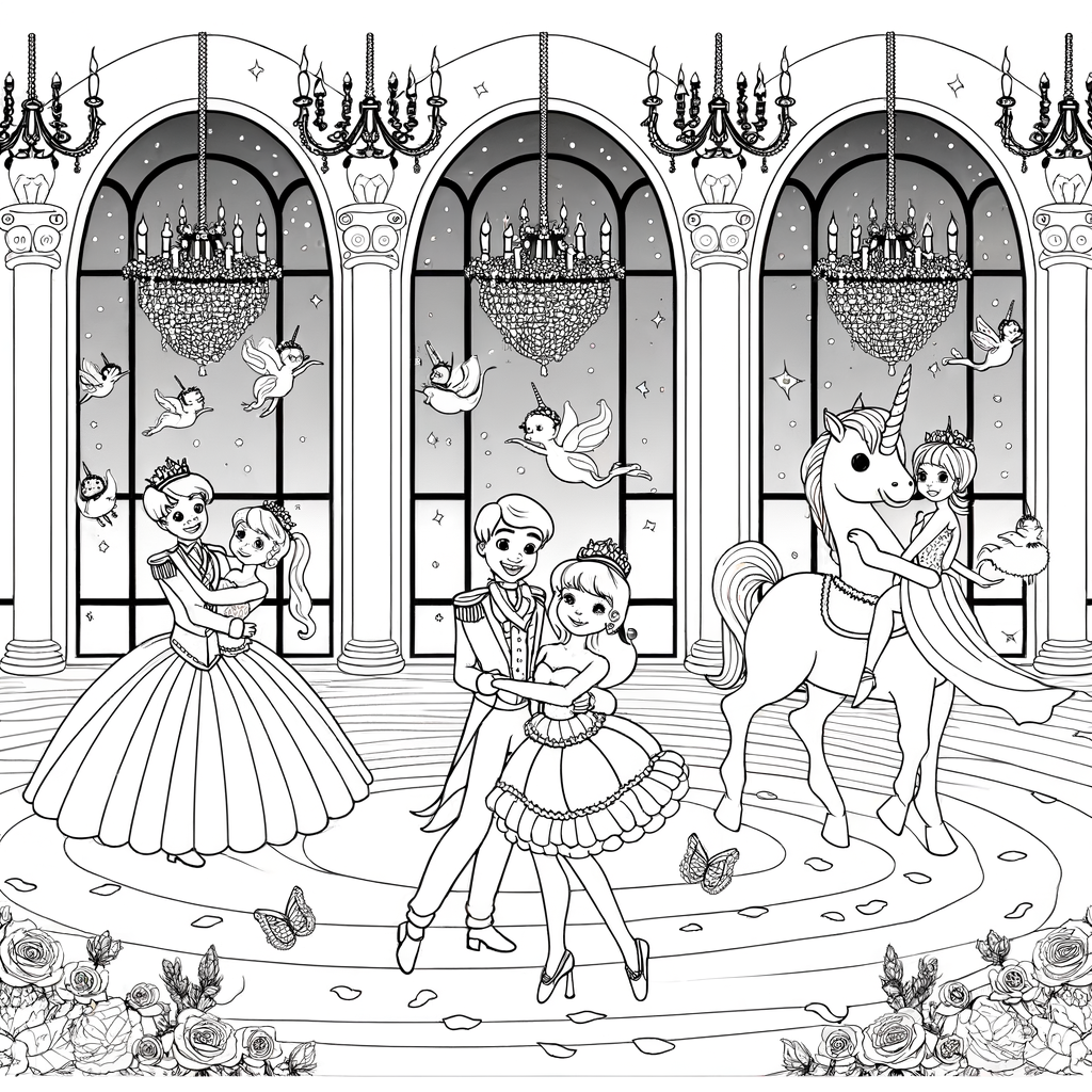 Coloriage Coloriage Bal Enchanté gratuit à imprimer