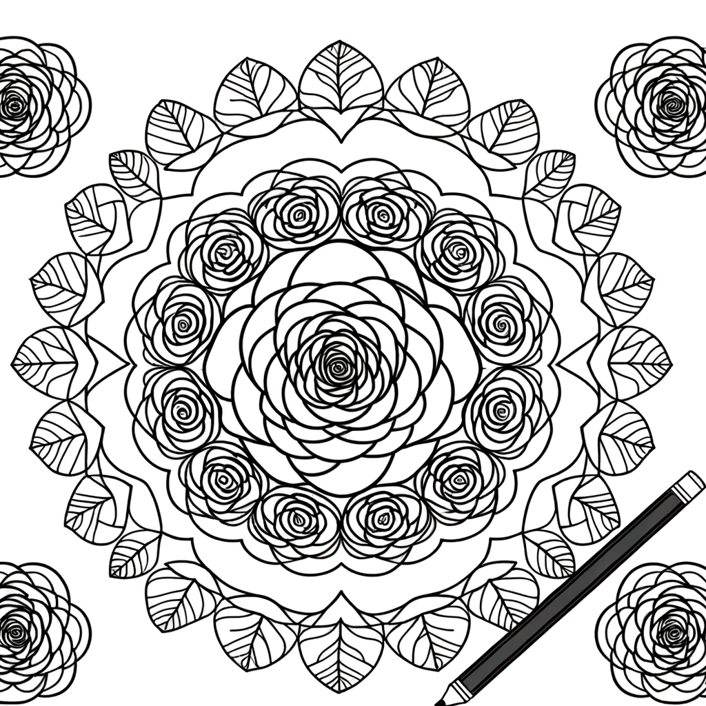 Coloriage Mandala Carrés Géométriques gratuit à imprimer