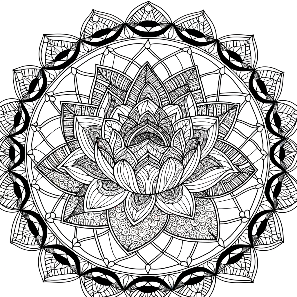 Coloriage Mandala Zen Floral gratuit à imprimer