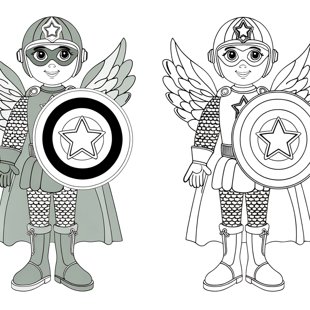 Coloriage Coloriage Héros Patriote gratuit à imprimer