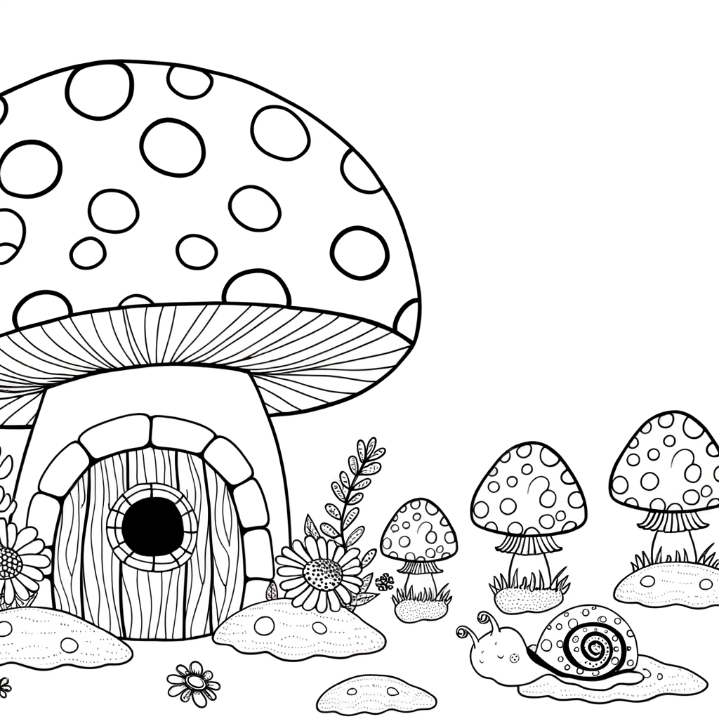 Coloriage Coloriage Champignon gratuit à imprimer