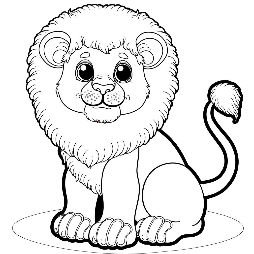 Coloriage Coloriage Lion gratuit à imprimer
