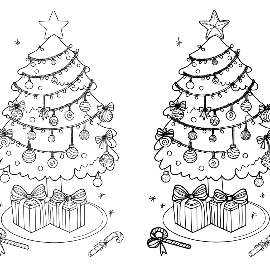 Coloriage Coloriage Sapin de Noël gratuit à imprimer