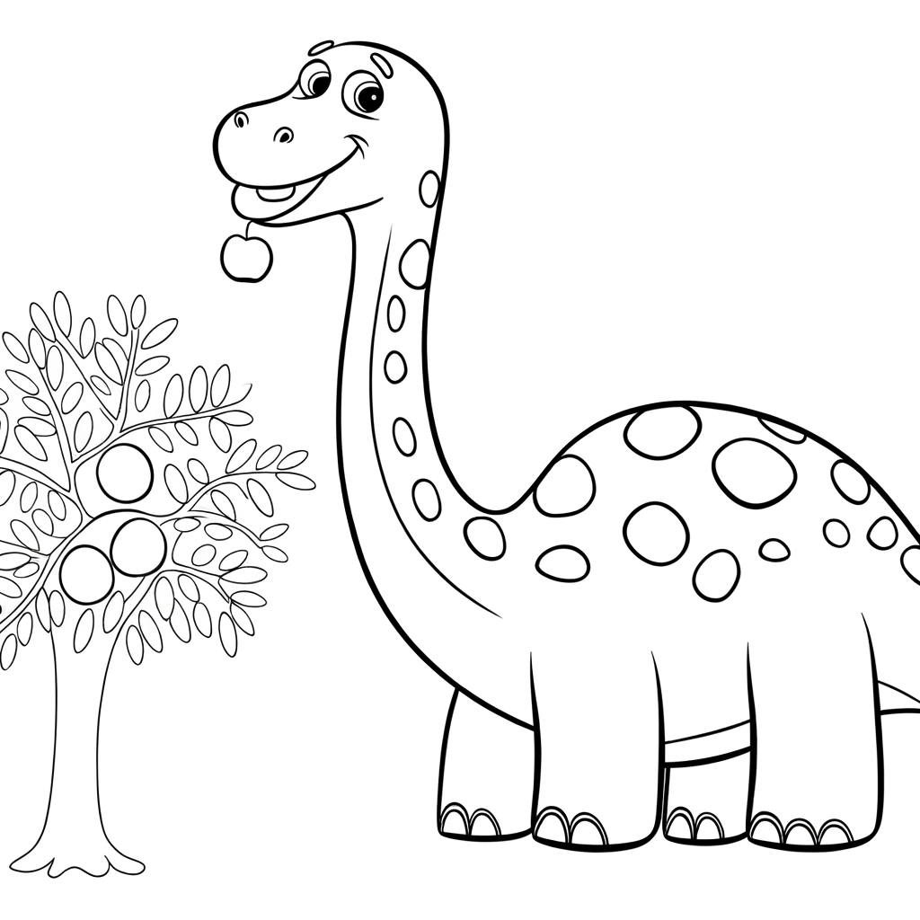 Coloriage Coloriage Brachiosaure gratuit à imprimer