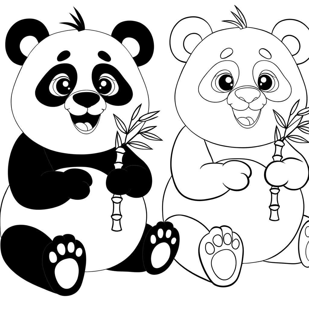 Coloriage Coloriage Panda gratuit à imprimer