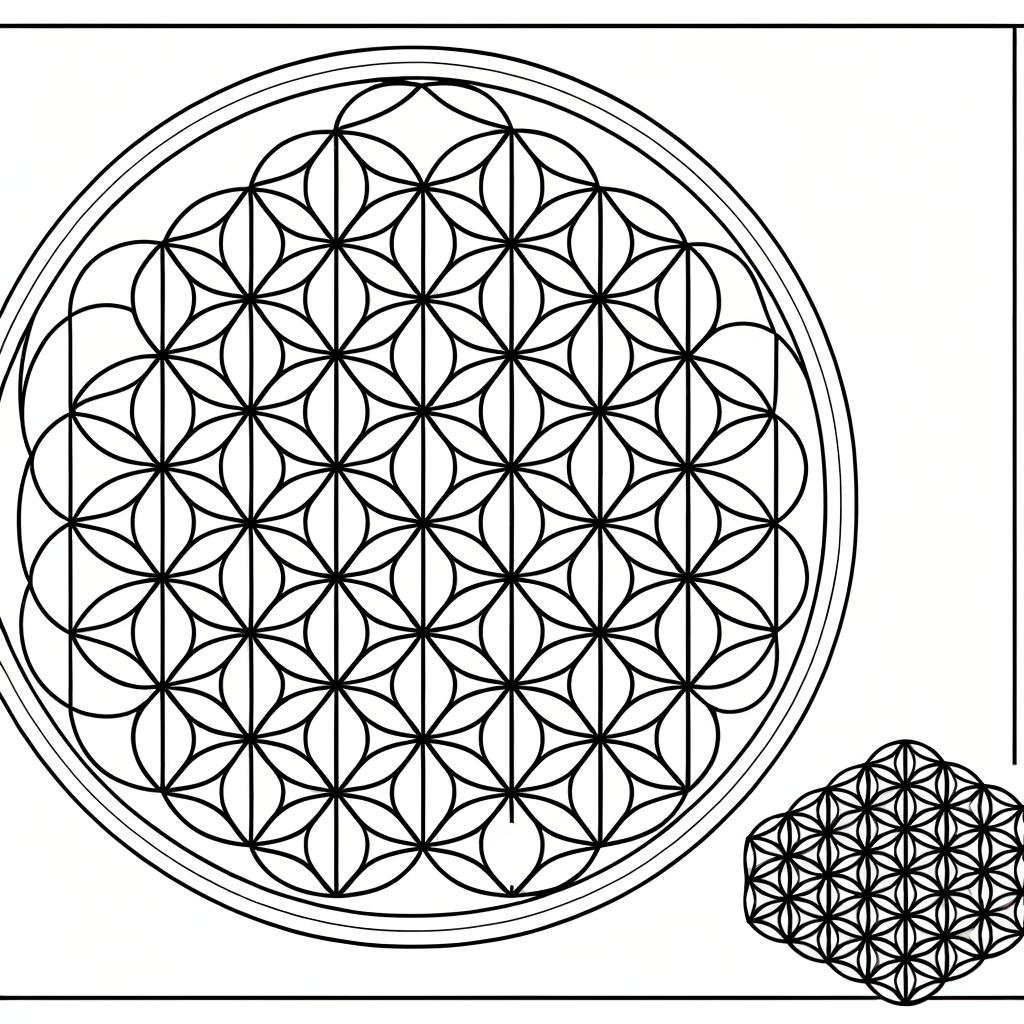 Coloriage Mandala Fleur de Vie gratuit à imprimer