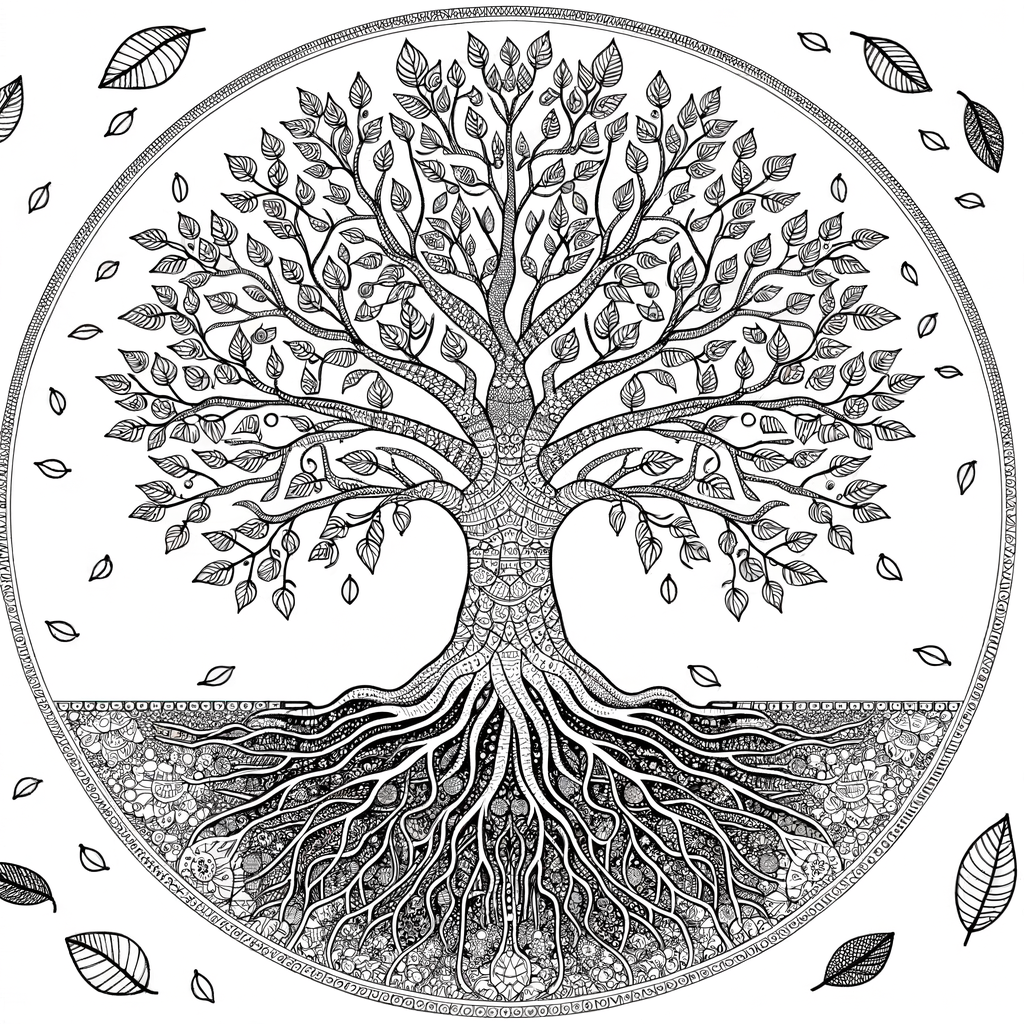 Coloriage Mandala Fleur de Vie gratuit à imprimer