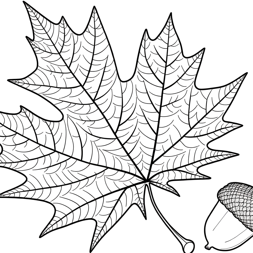 Coloriage Feuille d'Automne