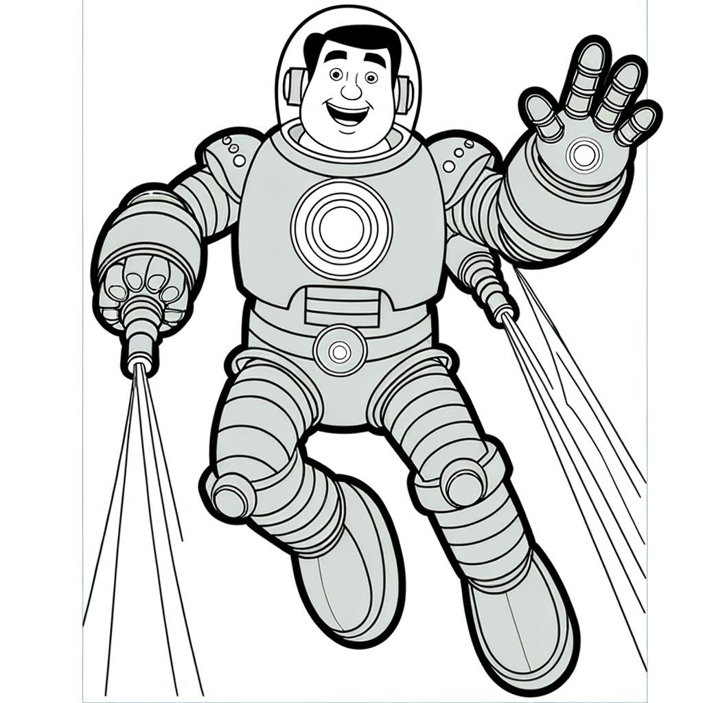 Coloriage Coloriage Héros en Armure gratuit à imprimer