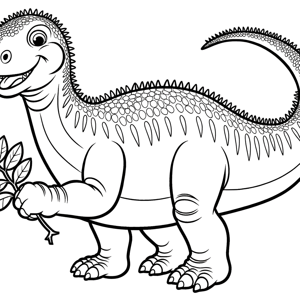 Coloriage Coloriage Iguanodon gratuit à imprimer