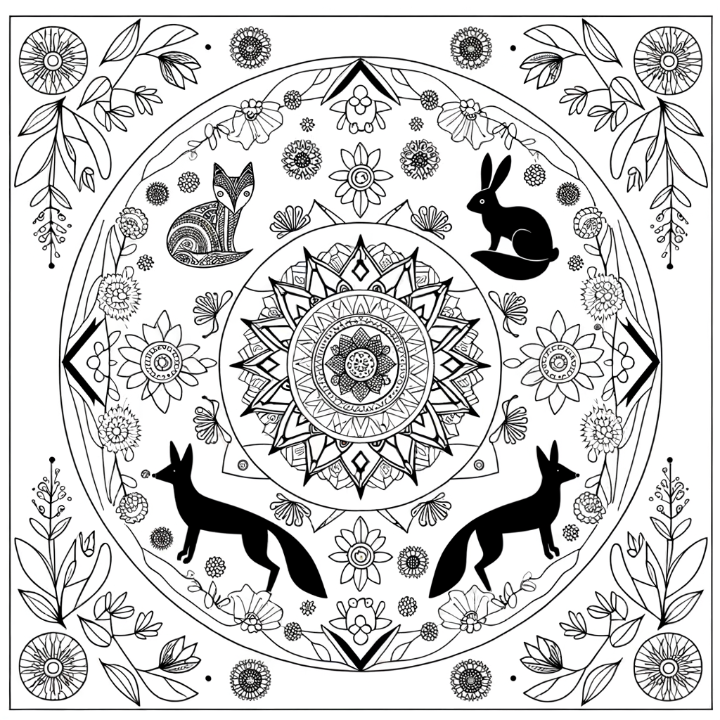 Coloriage Mandala Soleil gratuit à imprimer