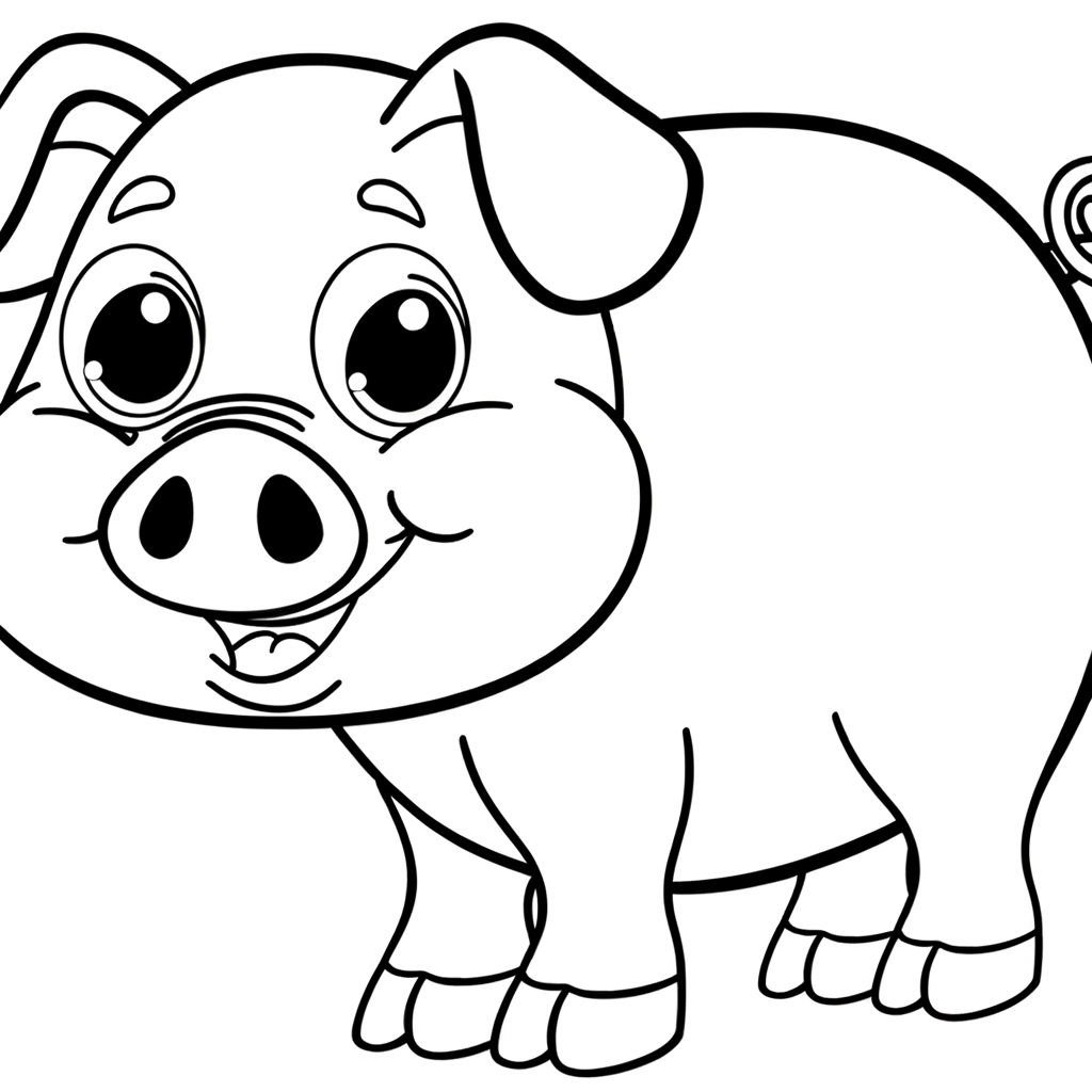 Coloriage Coloriage Cochon gratuit à imprimer