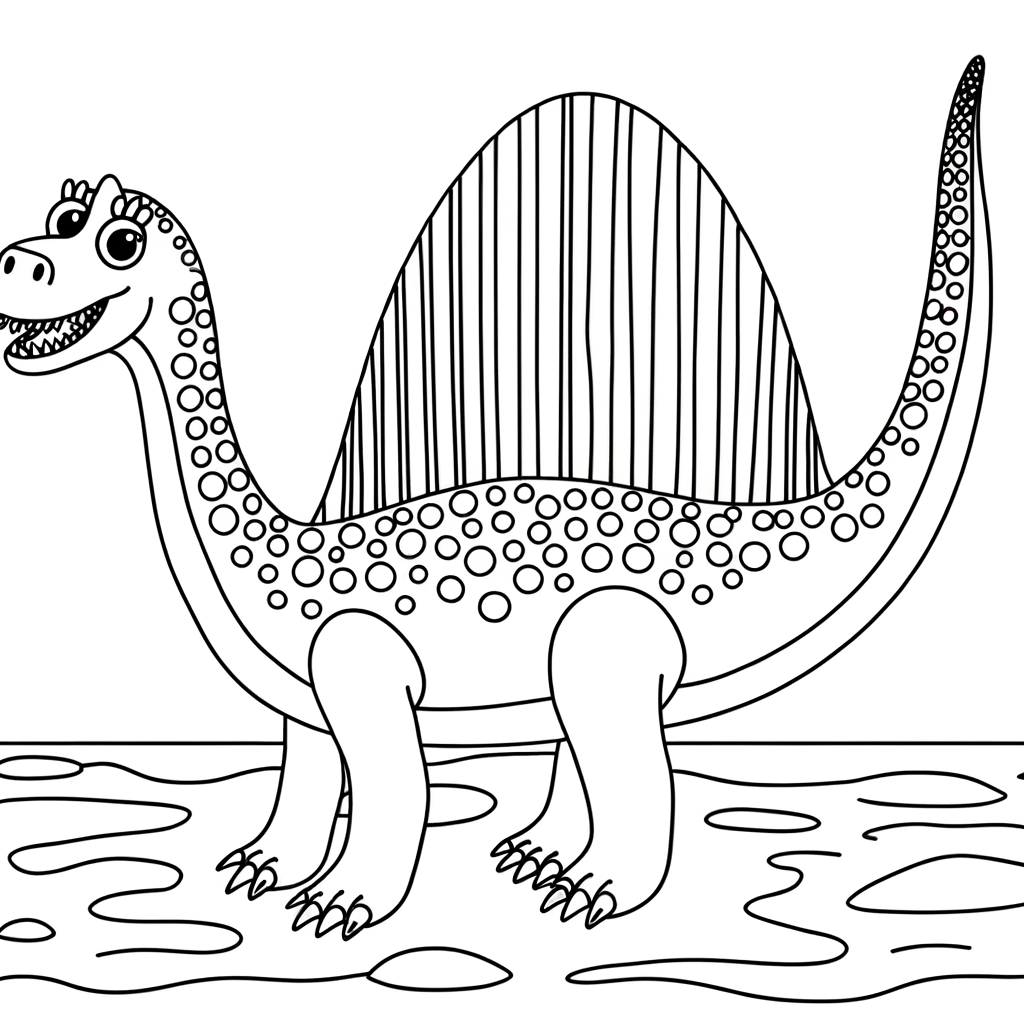 Coloriage Coloriage Spinosaure gratuit à imprimer